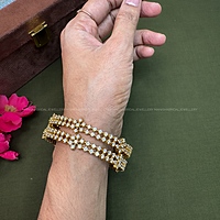 Diamond petal bangle