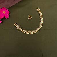 Pink and Green Kaasu NeckPiece